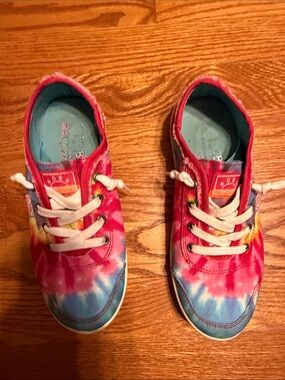 BOBS from Skechers Kids Tie-Dye Sneakers - Pink & Blue